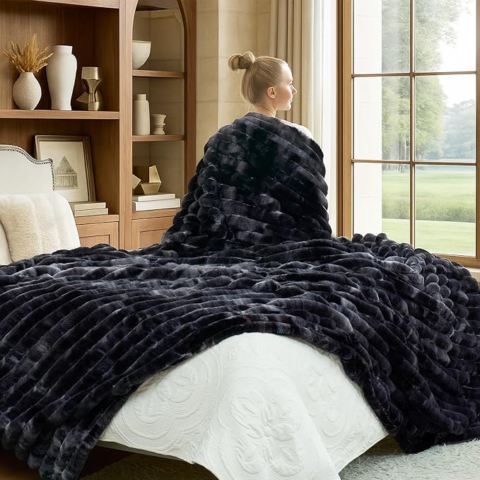 Cozy Bliss Faux Fur Throw Blanket - Image 3