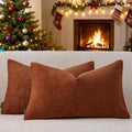 a moment Pack of 2 Decorative Christmas Chenille Throw Pillow Covers by amoment