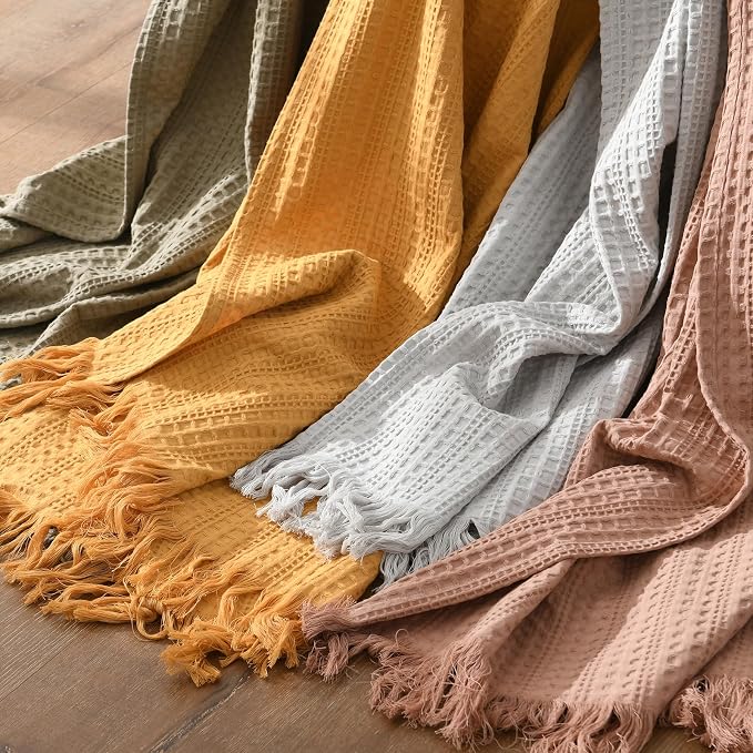 100% Cotton Waffle Queen Blanket - Image 9