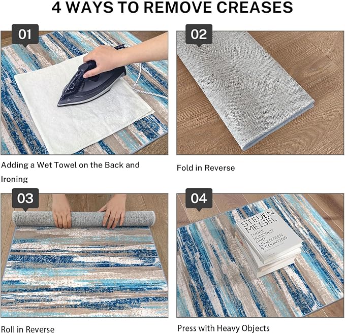 Modern Abstract Runner Rug 2.6x18 - Image 4
