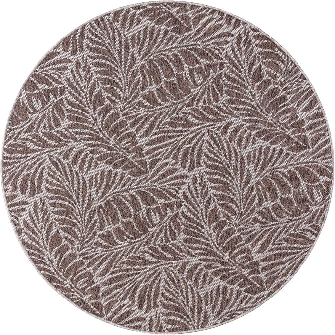 Keen Home Design Terrace Outdoor Round Rug - 5ft Round Washable Indoor/Outdoor - Image 3