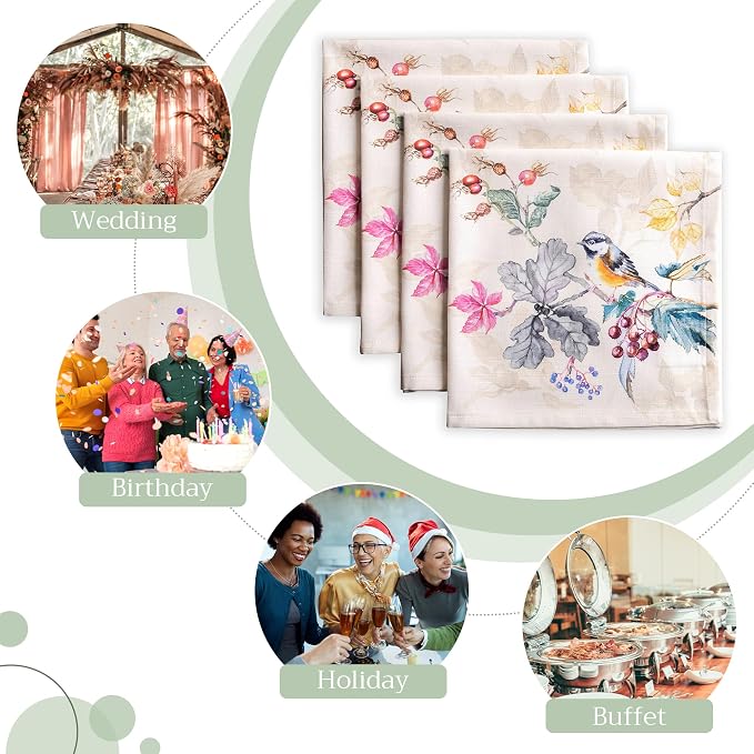 Maison d' Hermine Cloth Napkins Set of 4 100% Cotton - Image 6