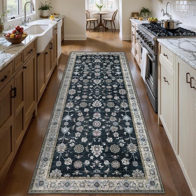 Tangsoo Floral Runner Rug 2x6 Washable Rug - Image 2