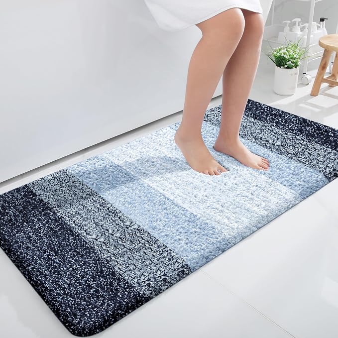 OLANLY Bathroom Rug Mat 44x24, Extra Soft and Absorbent Microfiber Bath Rug by OLANLY