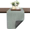 Table Runners 55 Inches Long, Dual-Sided Faux Leather Farmhouse Table Runner by Chitomars