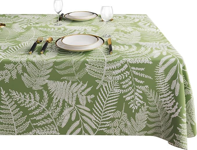 Rectangle Table Cloth, 100% Waterproof Tablecloth Oil Proof Spill Proof Vinyl by Unknown
