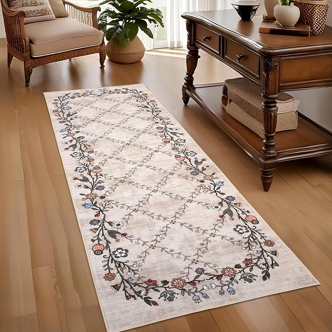 GarveeHome 2x6 Washable Floral Runner Rugs - Image 2