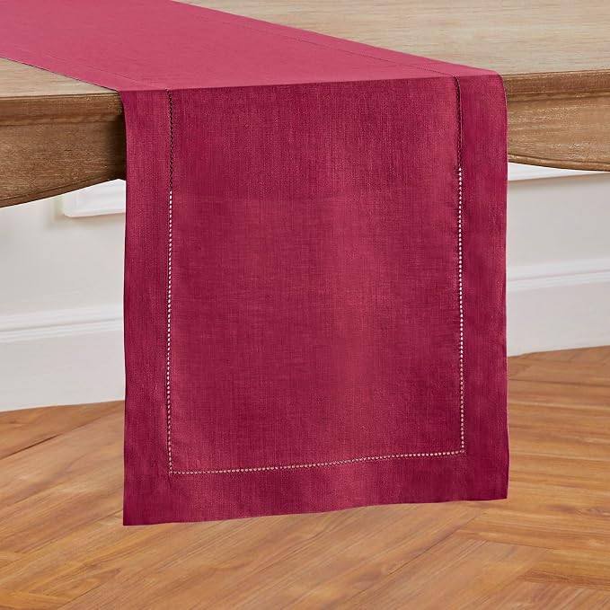 Solino Home Linen Beet Table Runner 72 Inches Long - Image 2