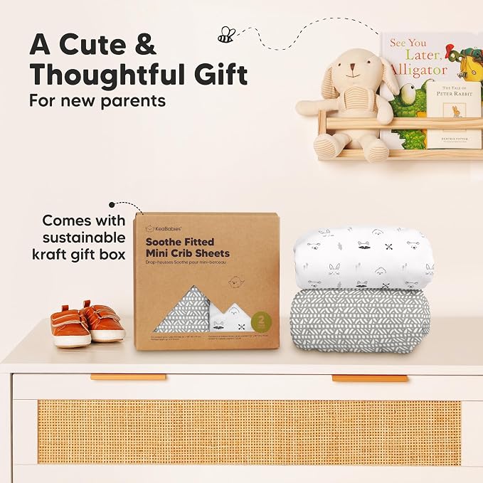 2-Pack Mini Crib Sheets Fitted - Image 9