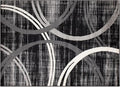 Rugshop Modern Wavy Circles Design Accent Rug, Carpet by Rugshop