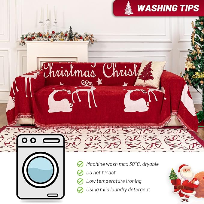 MYSKY HOME Christmas Couch Cover - Image 5