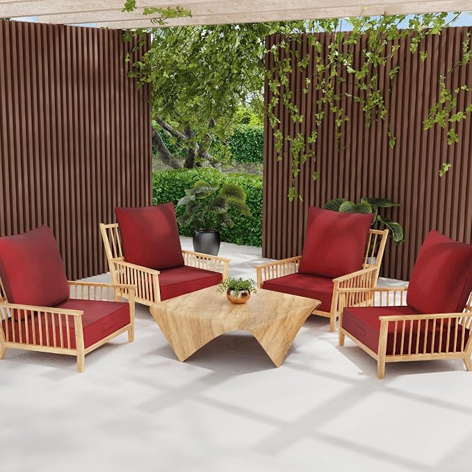 Outdoor 24''x 24''x 6'' Olefin Water-Resistant Deep Seat Cushion Set, Weather - Image 6