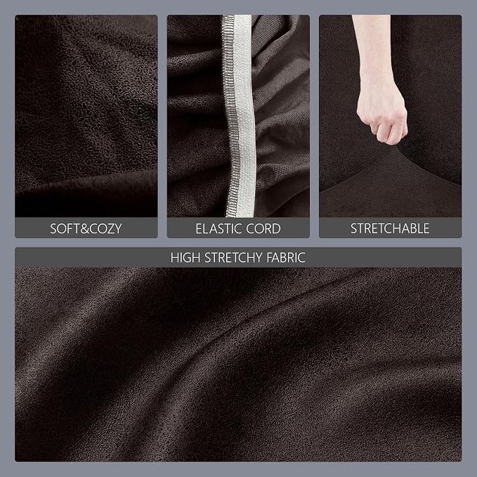 molasofa Leather Like Stretch Futon Slipcover Armless Sofa Cover Furniture - Image 3
