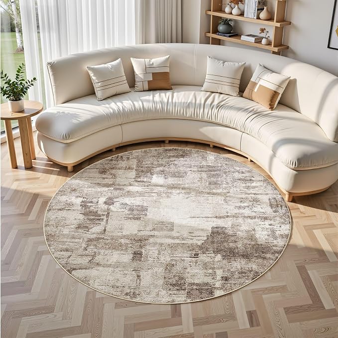 Abstract Living Room Rug Round 6FT - Image 7