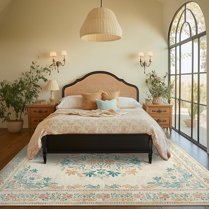 jinchan Vintage Floral 8x10 Area Rugs - Image 2
