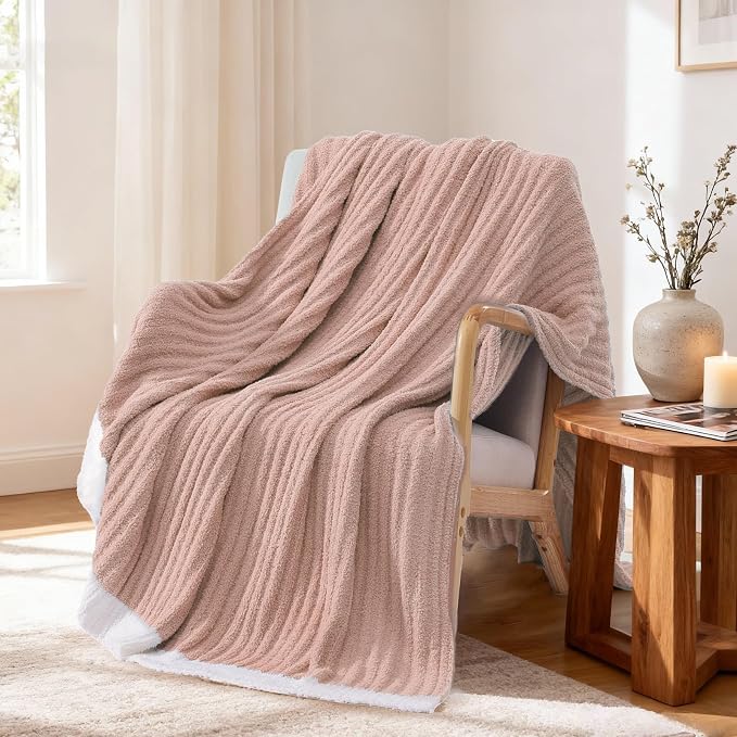 WRENSONGE Striped Throw Blanket, Travel Lightweight Bed Blanket by WRENSONGE