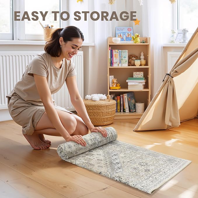 zesthome 10x12 Area Rugs, Stain Resistant Washable Rug, Ultra-Thin Rugs - Image 8