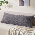 Decorative Lumbar Pillow Cover 14x36 Purple Striped Wool Long Body Pillow by Allorry