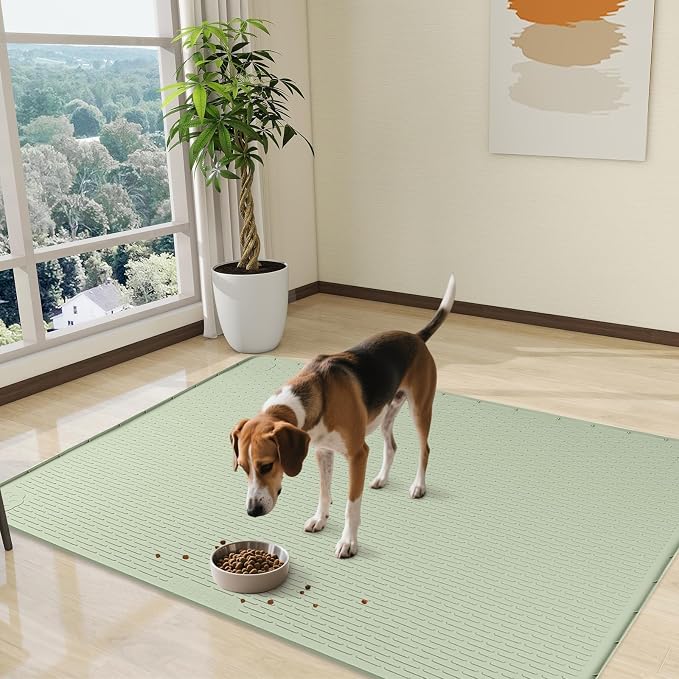 Dog Food Mat, Extra Large 50" x 35" Silicone Pet Feeding Mat - Image 7