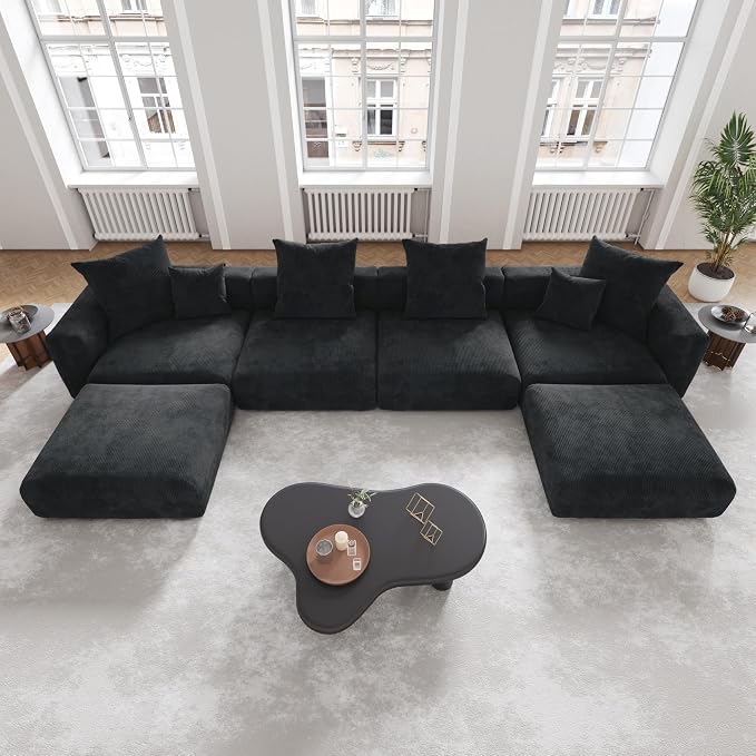 JACH 181" Oversized Modular Sectional Sofa, U-Shaped Deep 4-Seats Sectional - Image 7