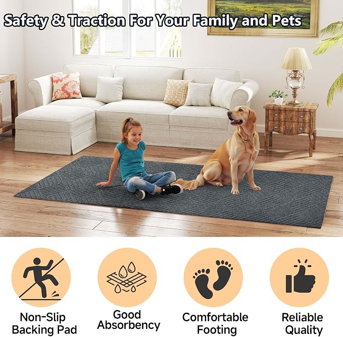 jxgzyy Commercial Front Door Mat 3'11" x 2'8", Non-Slip Indoor Outdoor Doormat - Image 7