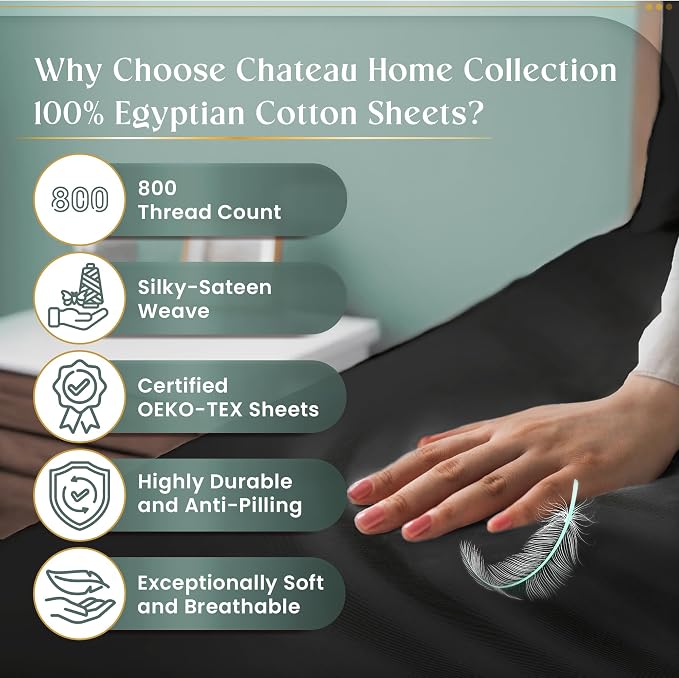 100% Cotton Sheets King Size Sheets Set - Image 2