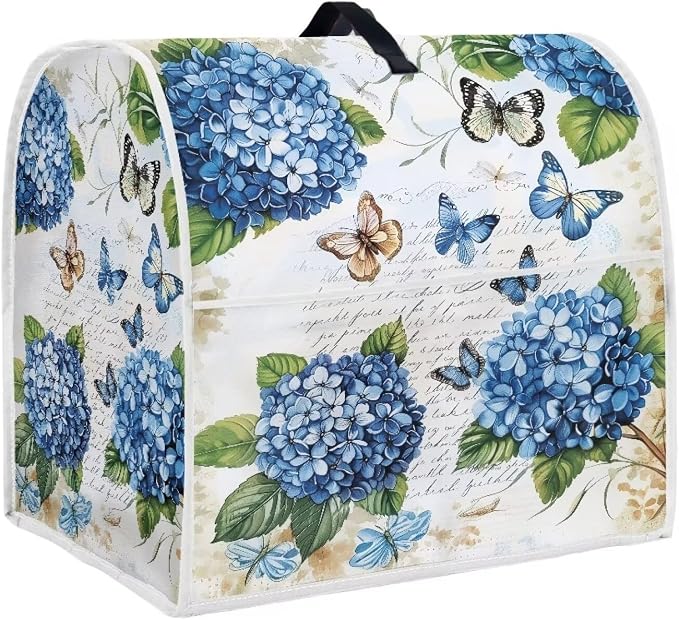 Butterfly Stand Mixer Cover 4.5-5 Quart Hydrangea Floral Kitchen Appliance Dust by HUISEFOR