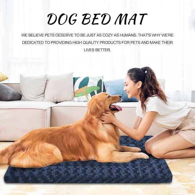 Washable Dog Bed Plush Orthopedic Outdoor Crate Mat - Image 6