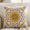 Embroidered Throw Pillow Cover 20x20 Classic Boho Floral Pattern Pillows Cover by Unknown
