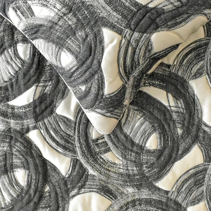 The HomeCentric King/Queen/Twin Black Decorative King 90"x18" Bed Runner - Image 2