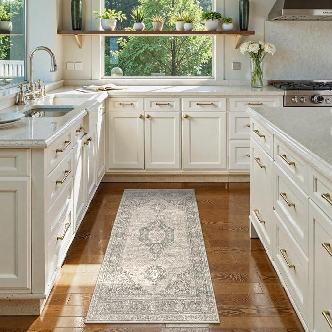 Lahome Oriental Small Area Rug, 2x4 Washable Entryway Rug Non-Slip Ultra-Thin - Image 2