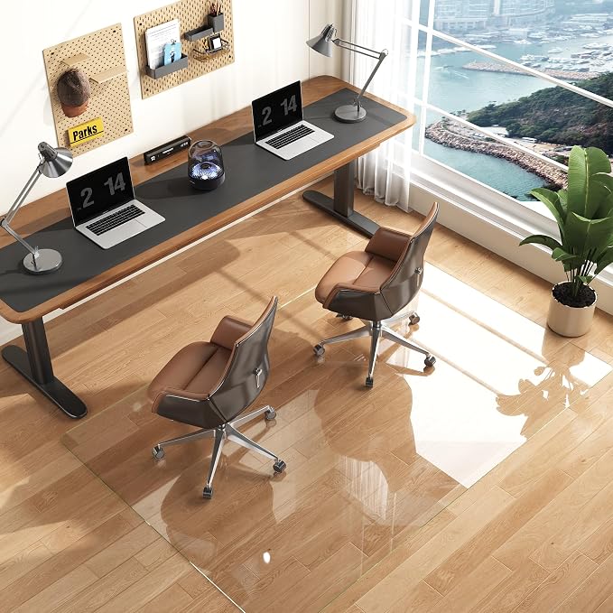Antok Tempered Glass Chair Mat, Heavy Duty 0.2" Desk Chair Mat - Image 9