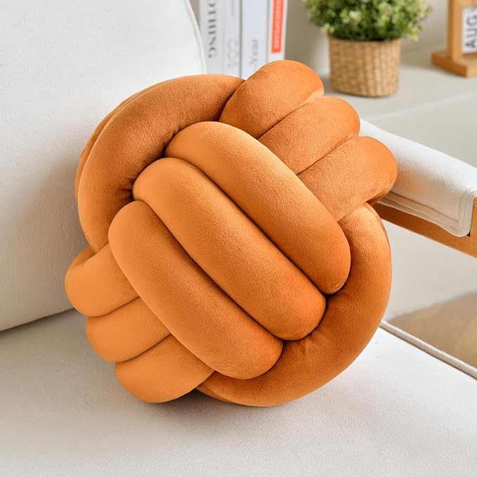 Decorative Throw Knot Pillow Ball by LUSJNGE