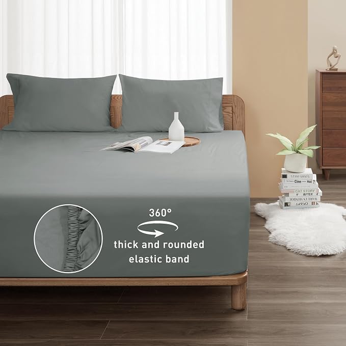 Sunflower King Fitted Sheet, 1-Piece Extra Deep Pocket Fitted Bottom Sheet 19" - Image 2
