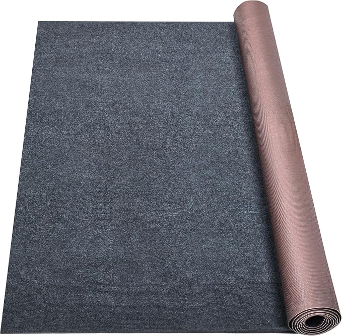 Marine Carpet, 5 FT x 25 FT Dark Gray Indoor Outdoor Carpet 0.2" Thick Boat by Unknown