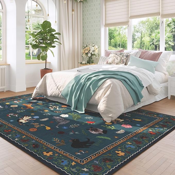 Rugcomf Area Rugs 8x10 Rug for Living Room Clearance Washable Boho Area Rug Non - Image 2