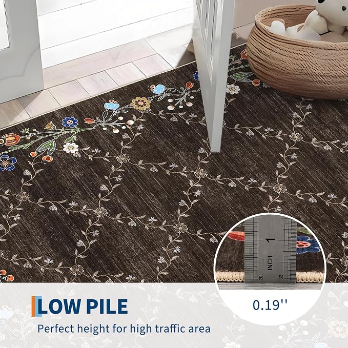 GarveeHome 10x13 Washable Floral Area Rugs - Image 8