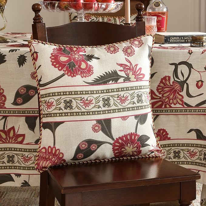 patdrea Designer Throw Pillow Covers, Vintage Red Pillowcases - Image 7