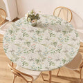 Floral Fitted Round Tablecloth by Unknown