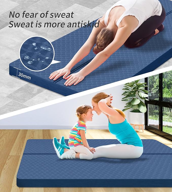 nuveti Large Exercise Mat - 15mm/20mm/30mm Thick Yoga Mat | Workout Mat - Image 6