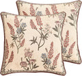 ISAENNE Design Linen Vintage Throw Pillow Covers 18"x18" Pack of 2, Square by Isaennehomedecoration