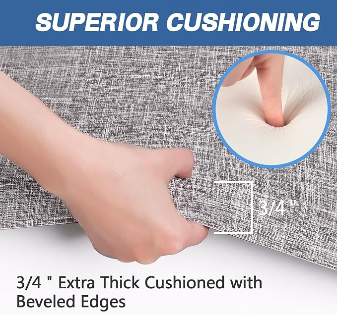 Anti Slip 3/4 inchs Anti Fatigue Kitchen Floor Mat, Ergonomic Comfort Standing - Image 4