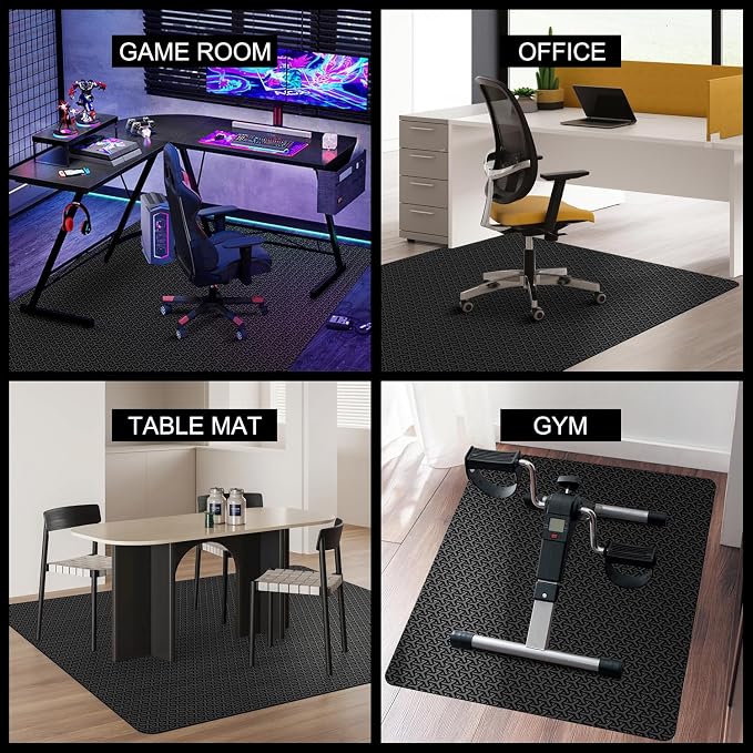 Office Chair Mat for Hard Floor, Unique Y-Shaped Pattern Floor Protector Rug - Image 7