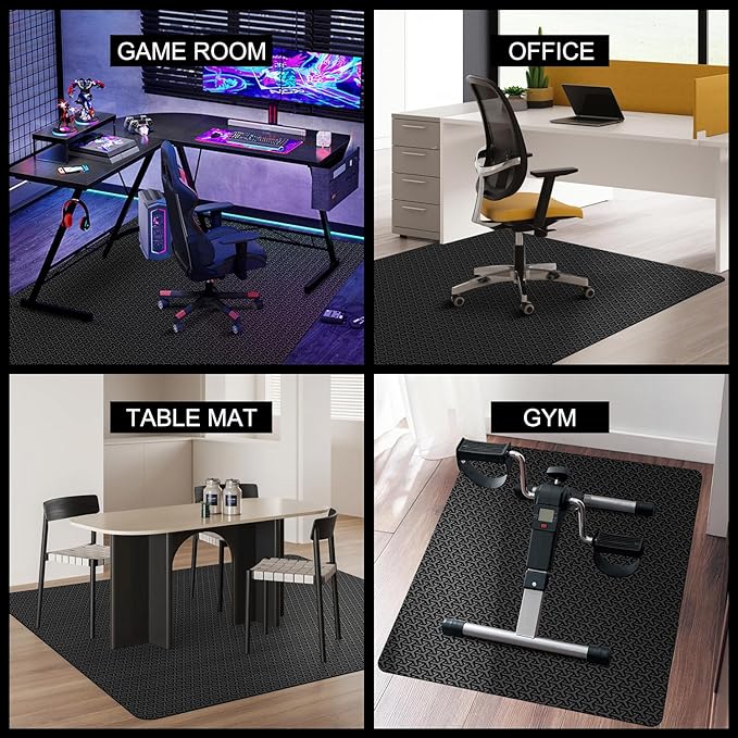 Office Chair Mat for Hard Floor, Unique Y-Shaped Pattern Floor Protector Rug - Image 7