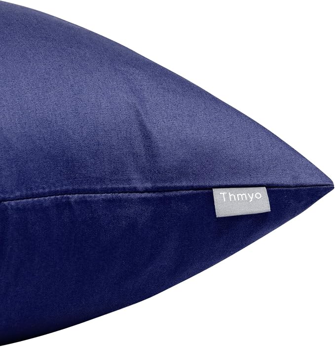 Thmyo 4-Pack 100% Cotton Comfortable Solid Decorative Throw Pillow Case - Image 7