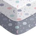 Yoofoss Baby Crib Sheets for Boys Girls, Fitted Crib Sheet 2 Pack for Standard by YOOFOSS