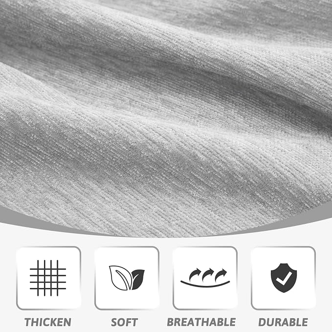 MEETSKY Sectional Couch Covers for Dog Chenille Sofa Cover, Washable Couch - Image 4