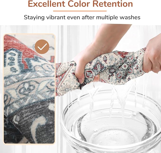 OPPODREAM Thin 6x9 Area Rugs, Washable Rug 6x9 - Image 6