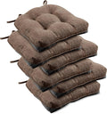 downluxe Indoor Chair Cushions for Dining Chairs, Tufted Overstuffed Textured by Downluxe