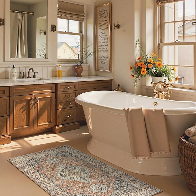 Lahome Oriental Small Area Rug, 2x4 Soft Washable Rugs - Image 4